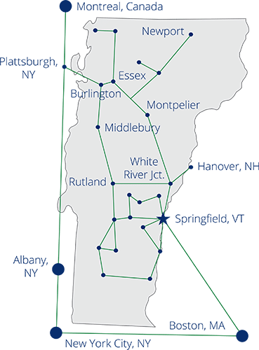 vtel fiber network map of vermont